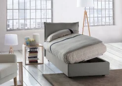 Letto 1 piazza con contenitore rosso 95x205 - Astor
