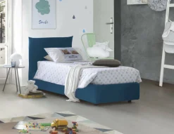 Letto 1 piazza contenitore blu 110x215cm materasso incluso - Astianatte