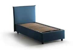 Letto 1 piazza contenitore blu 95x205cm rete inclusa - Aphrodite