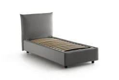 Letto 1 piazza contenitore grigio 95x205cm adatto per materasso 190x80 cm - Aquilla