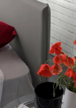 Letto 1 piazza contenitore grigio 95x205cm moderno - Acuila