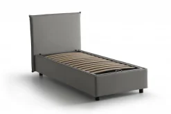 Letto 1 piazza contenitore grigio 95x205cm sfoderabile - Argentino