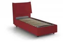 Letto 1 piazza contenitore rosso 95x205cm adatto per materasso 80x190 cm - Aren