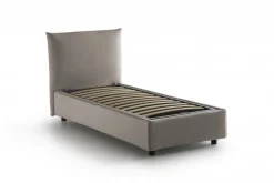 Letto 1 piazza contenitore tortora 110x215cm sfoderabile - Azeglio