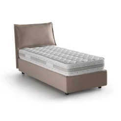 Letto 1 piazza contenitore tortora 95x205cm comfort - Armaduk