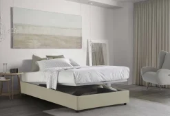 Letto piazza e mezza Abici, con materasso Cm 120x200 incluso, Beige