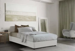 Letto piazza e mezza Abici, con materasso Cm 120x200 incluso, Bianco