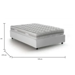 Letto piazza e mezza Abici, con materasso Cm 120x200 incluso, Blu