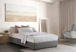 Letto piazza e mezza Abici, con materasso Cm 120x200 incluso, Grigio