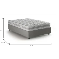 Letto piazza e mezza Abici, con materasso Cm 120x200 incluso, Rosso