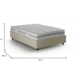 Letto piazza e mezza Aftis, con materasso Cm 120x190 incluso, Bianco