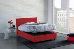 Letto piazza e mezza Alush, con materasso Cm 120x190 incluso, Tortora