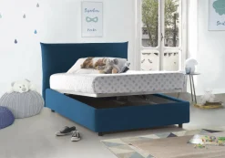 Letto piazza e mezza Amorino, adatto per materasso Cm 120x190, Blu