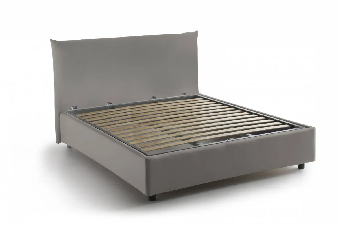 Letto piazza e mezza Amorino, adatto per materasso Cm 120x190, Tortora