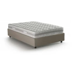 Letto piazza e mezza Anahi, con materasso Cm 120x190 incluso, Tortora