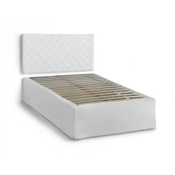 Letto piazza e mezza Anas, adatto a materasso da Cm 120x190, Bianco