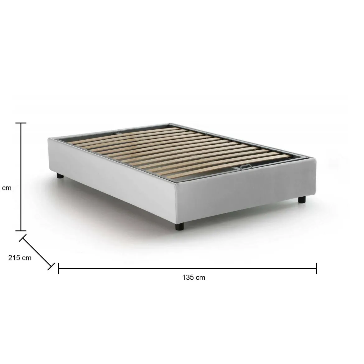 Letto piazza e mezza Andla, adatto per materasso Cm 120x200, Blu