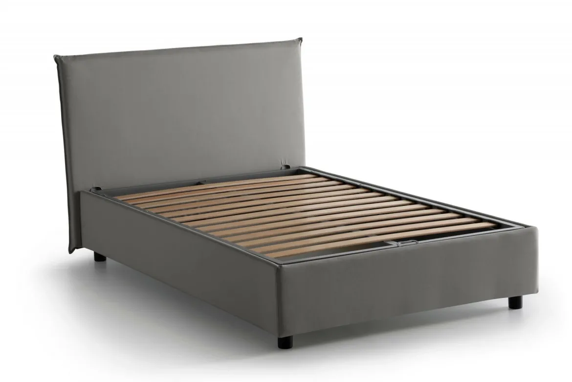 Letto piazza e mezza Anissa, adatto per materasso Cm 120x200, Rosso