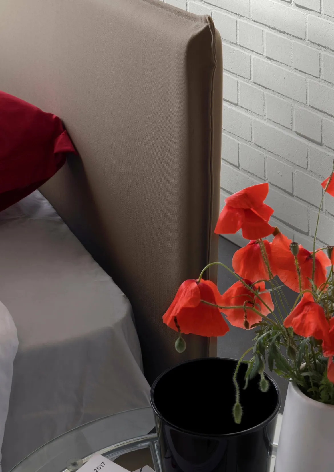 Letto piazza e mezza Anissa, adatto per materasso Cm 120x200, Tortora