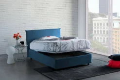 Letto piazza e mezza Anyta, adatto per materasso Cm 120x190, Blu