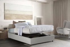 Letto piazza e mezza Arbo, adatto per materasso Cm 120x190, Bianco