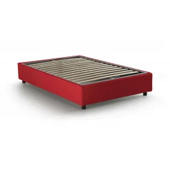 Letto piazza e mezza Ariba, adatto per materasso Cm 120x190, Rosso