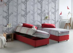 Letto piazza e mezza Ariba, adatto per materasso Cm 120x190, Tortora
