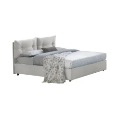 Letto piazza e mezza Arieta, con materasso Cm 120x190 incluso, Bianco