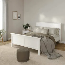 Letto piazza e mezza Armungia, 172x213 h110 cm, Bianco