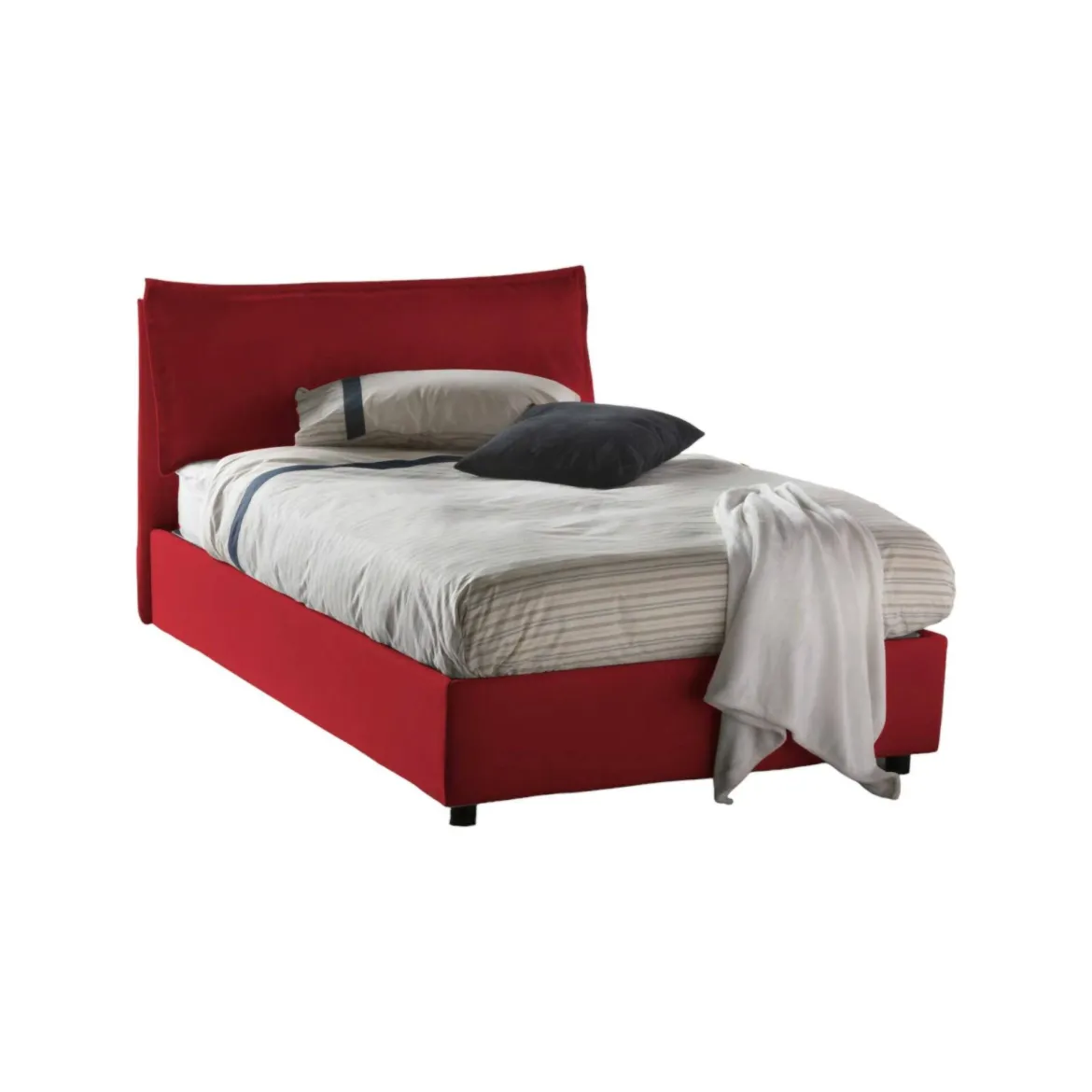 Letto piazza e mezza Arnaldo, adatto per materasso Cm 120x200, Tortora