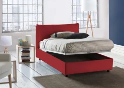 Letto piazza e mezza Arnaldo, adatto per materasso Cm 120x200, Tortora