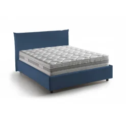 Letto piazza e mezza Arpaise, con materasso Cm 120x190 incluso, Blu