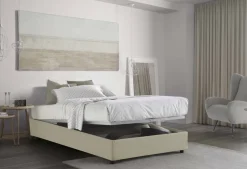 Letto piazza e mezza Asid, adatto per materasso Cm 120x190, Beige