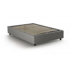 Letto piazza e mezza Asid, adatto per materasso Cm 120x190, Grigio