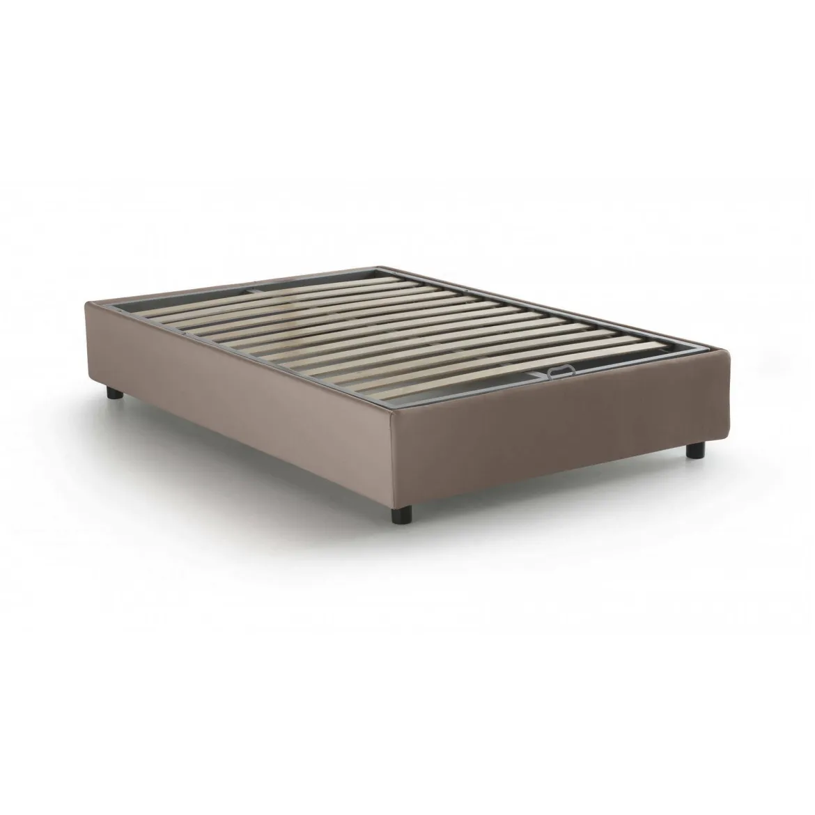 Letto piazza e mezza Asid, adatto per materasso Cm 120x190, Tortora