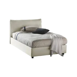 Letto piazza e mezza Asso, adatto per materasso Cm 120x190, Beige