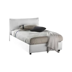 Letto piazza e mezza Asso, adatto per materasso Cm 120x190, Bianco