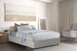 Letto piazza e mezza Atar, con materasso Cm 120x190 incluso, Bianco