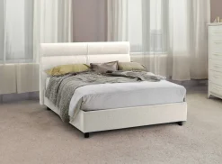 Letto Piazza e Mezza Beige Sfoderabile Contenitore, Dimensione Materasso 120x200 cm Made in Italy - Briona