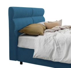 Letto Piazza e Mezza blu Materasso Incluso Sfoderabile, Contenitore Made in Italy - Brinzio
