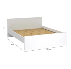 Letto piazza e mezza Bolaven, 207x166 h80 cm, Bianco