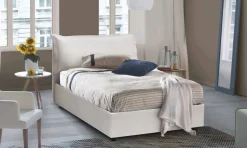 Letto piazza e mezza Cistus, con materasso Cm 120x190 incluso, Bianco