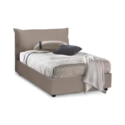 Letto piazza e mezza Cistus, con materasso Cm 120x190 incluso, Tortora