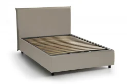 Letto piazza e mezza Dacem, con materasso Cm 120x190 incluso, Tortora