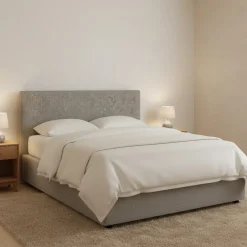 Letto Piazza e Mezza Grigio Cenere Sfoderabile Contenitore, Dimensione Materasso 120x190 cm - Ciconio