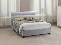 Letto Piazza e Mezza Grigio Sfoderabile Contenitore, Dimensione Materasso 120x200 cm Made in Italy - Briona