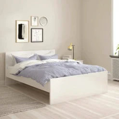 Letto piazza e mezza Gustava, 146x197 h80 cm, Bianco