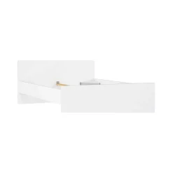 Letto piazza e mezza Gustava, 146x197 h80 cm, Bianco
