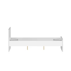 Letto piazza e mezza Gustava, 146x197 h80 cm, Bianco
