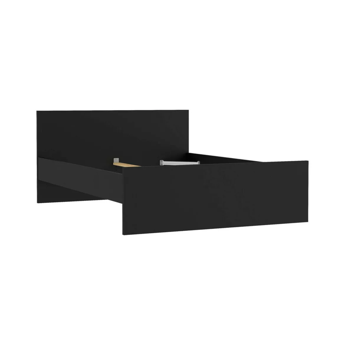 Letto piazza e mezza Gustava, 146x197 h80 cm, Nero